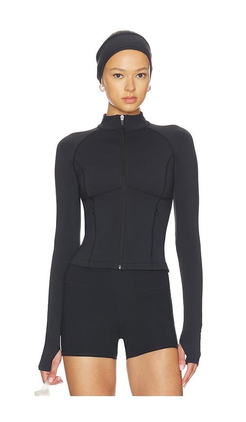 wellbeing + beingwell warmwell brielle jacket in black. - size l (also in m, xl)