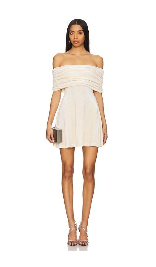 weworewhat off shoulder mini dress in ivory. - size m (also in xs, s)