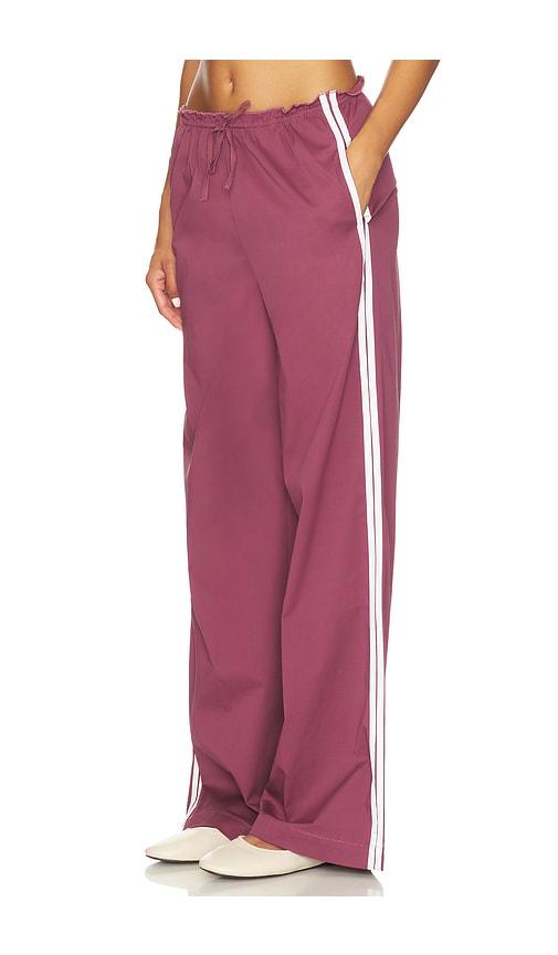 weworewhat pull on ruffle waist pant in purple. - size m (also in s)