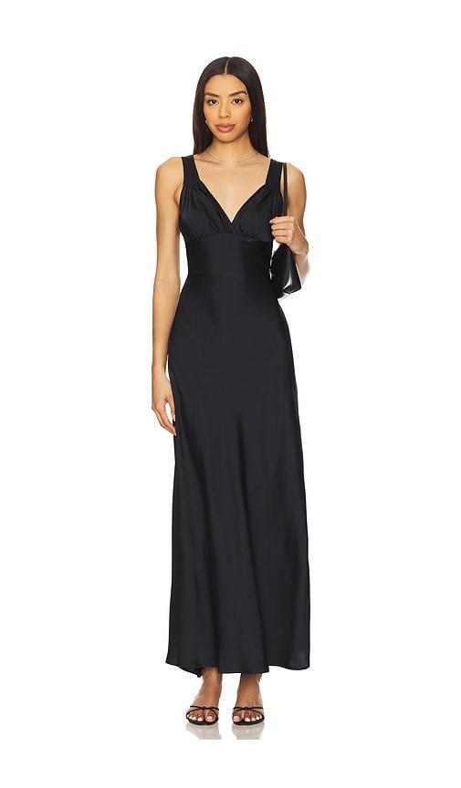 weworewhat ruched cup slip maxi dress in black. - size 0 (also in 2)
