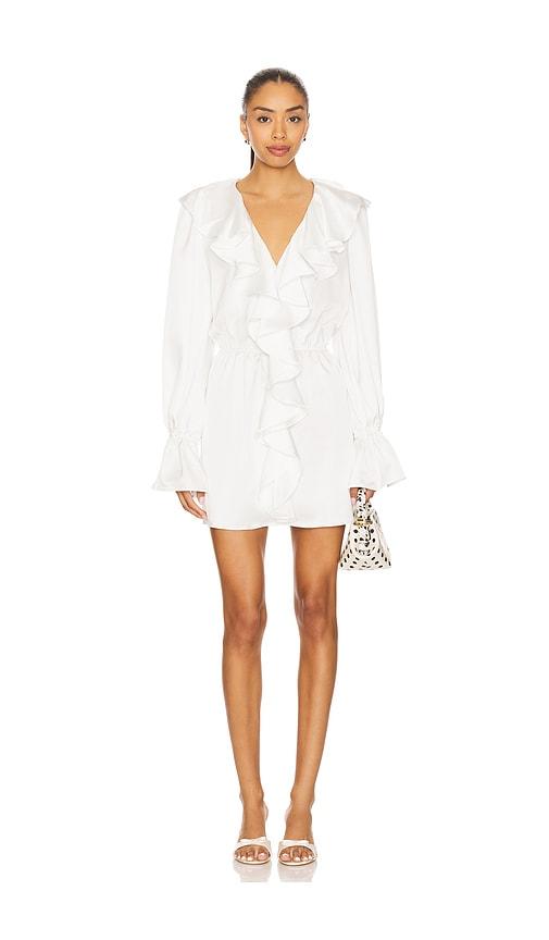 weworewhat ruffle dress in white. - size m (also in s)