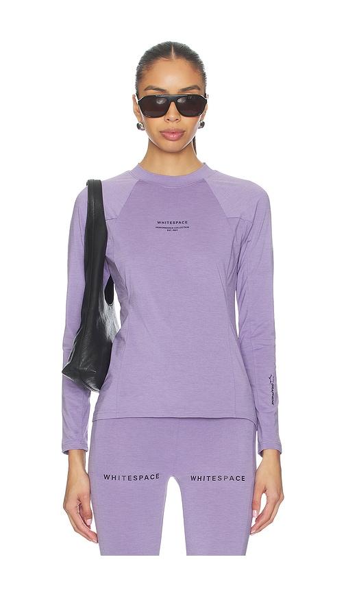 whitespace graphene crew neck top in lavender. - size l (also in s, m)