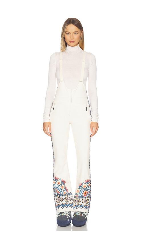 whitespace x farm rio high waisted riding bib pant in cream. - size l (also in xs)