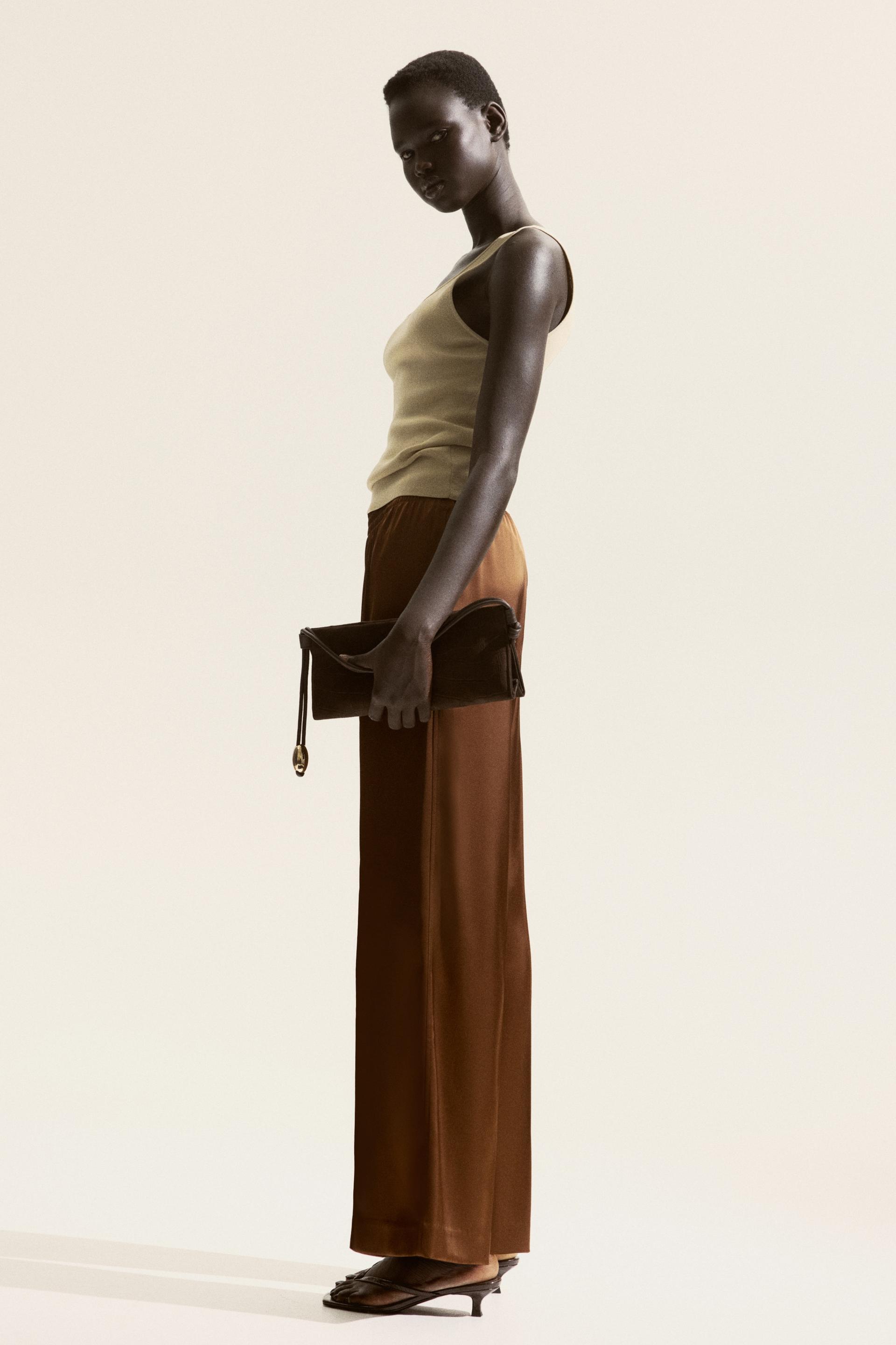 wide crease-detail pants