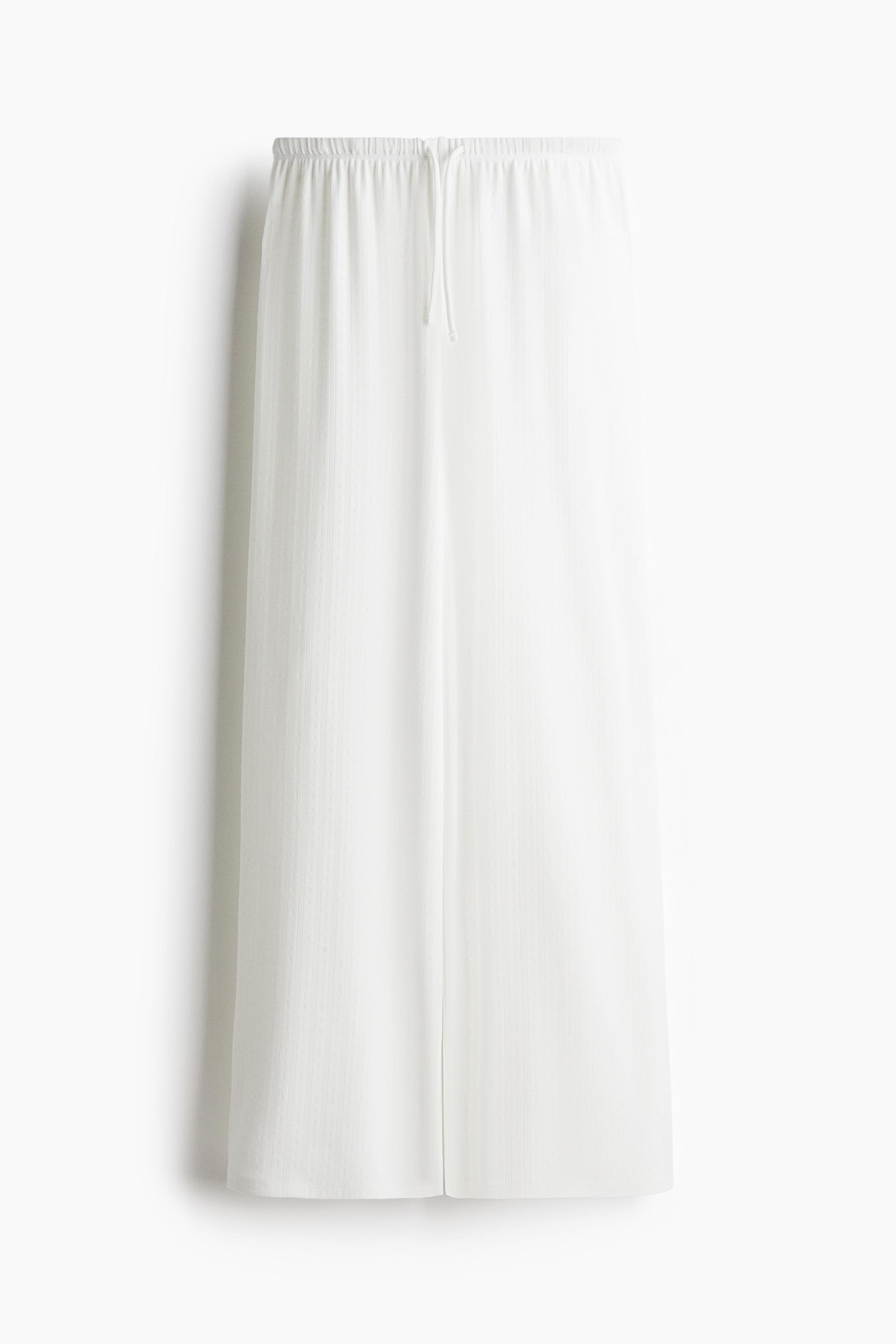 wide-leg drawstring pants