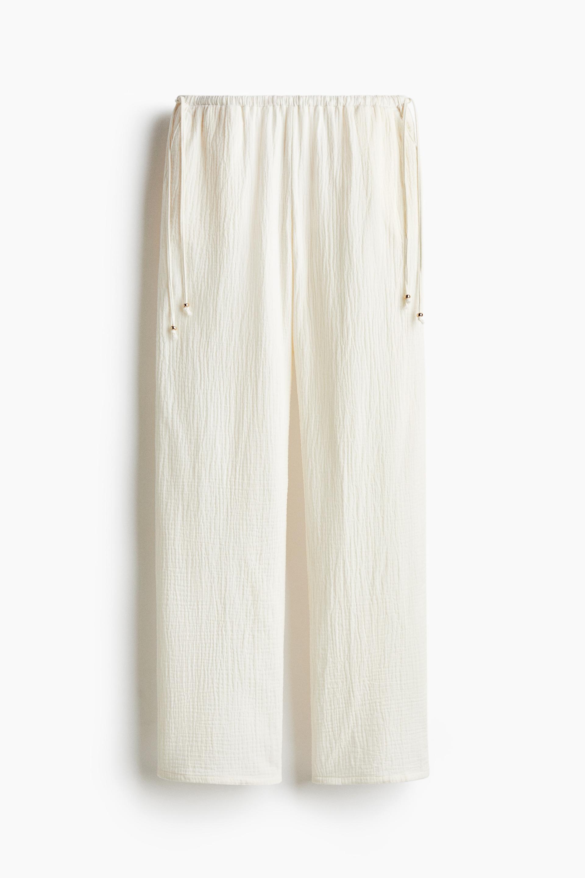 wide-leg drawstring pants