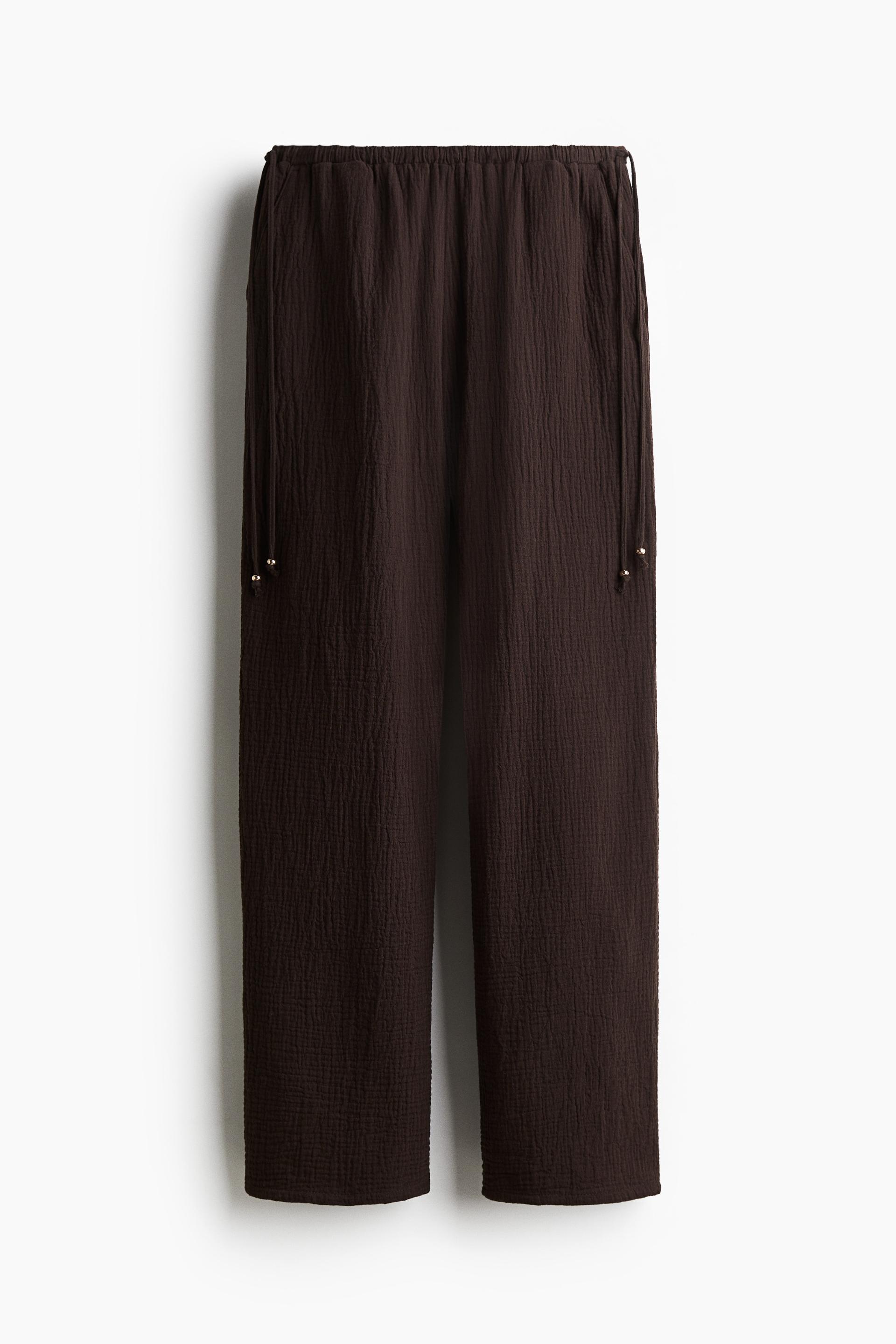 wide-leg drawstring pants