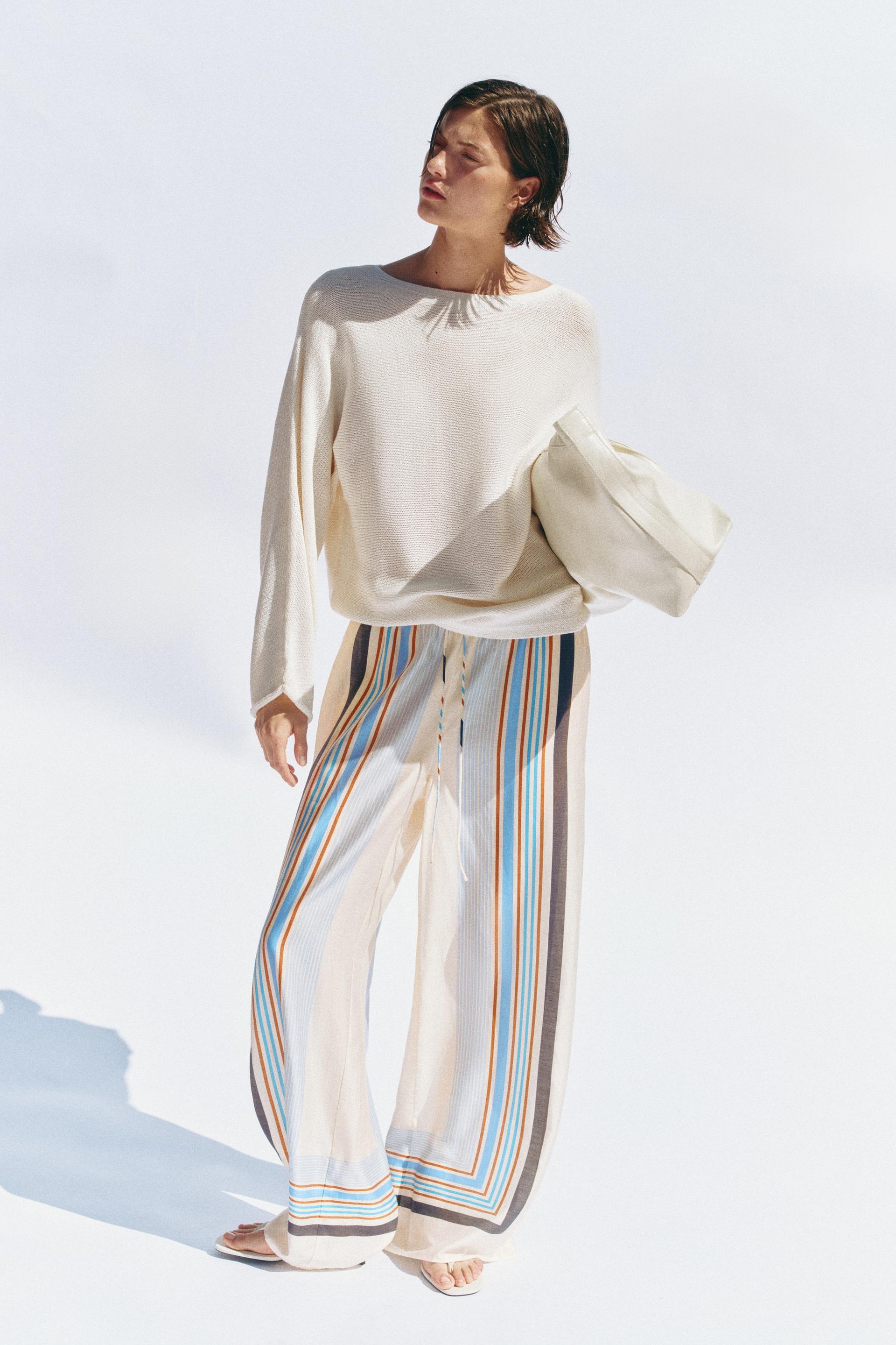 wide-leg drawstring pants