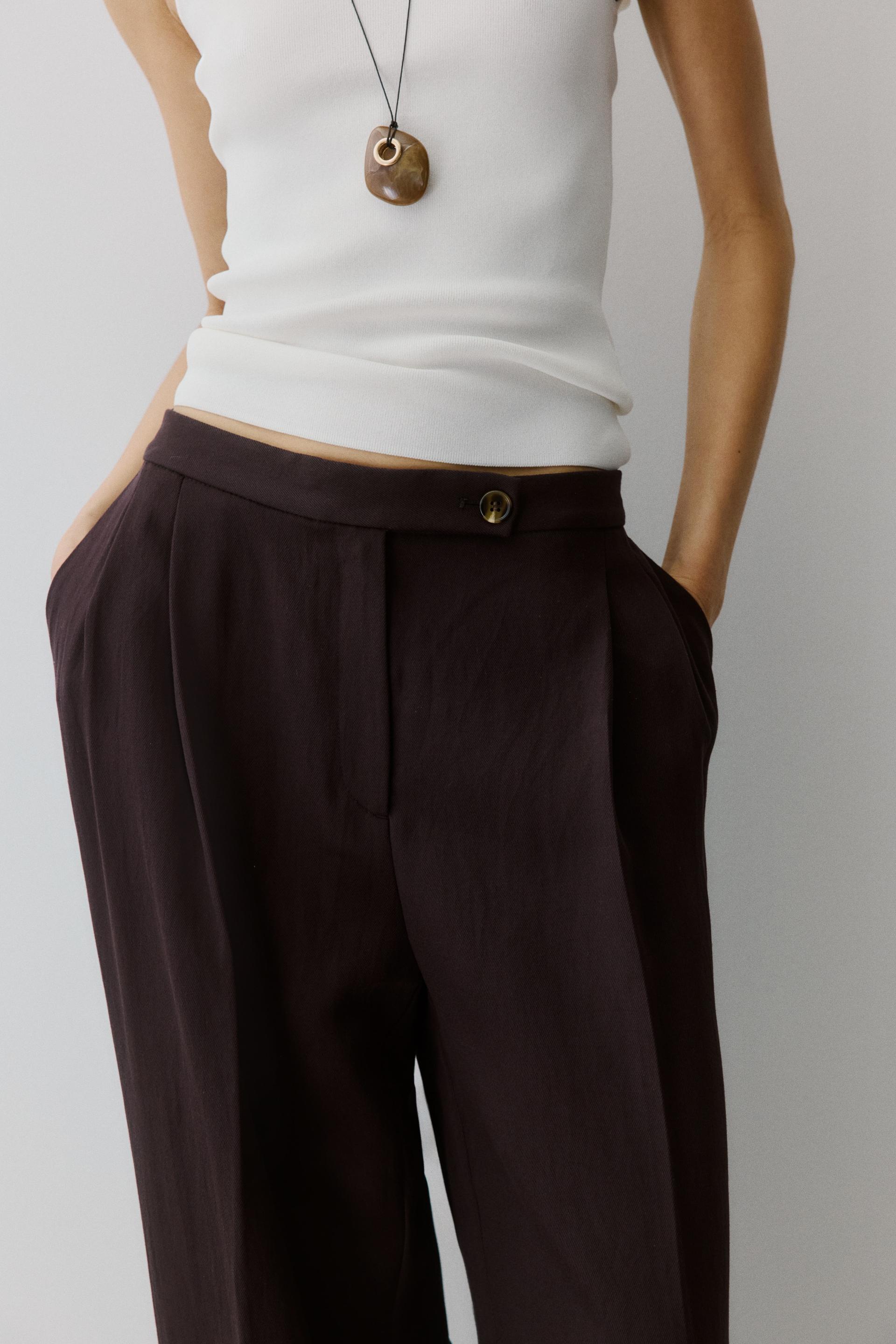 wide-leg dress pants