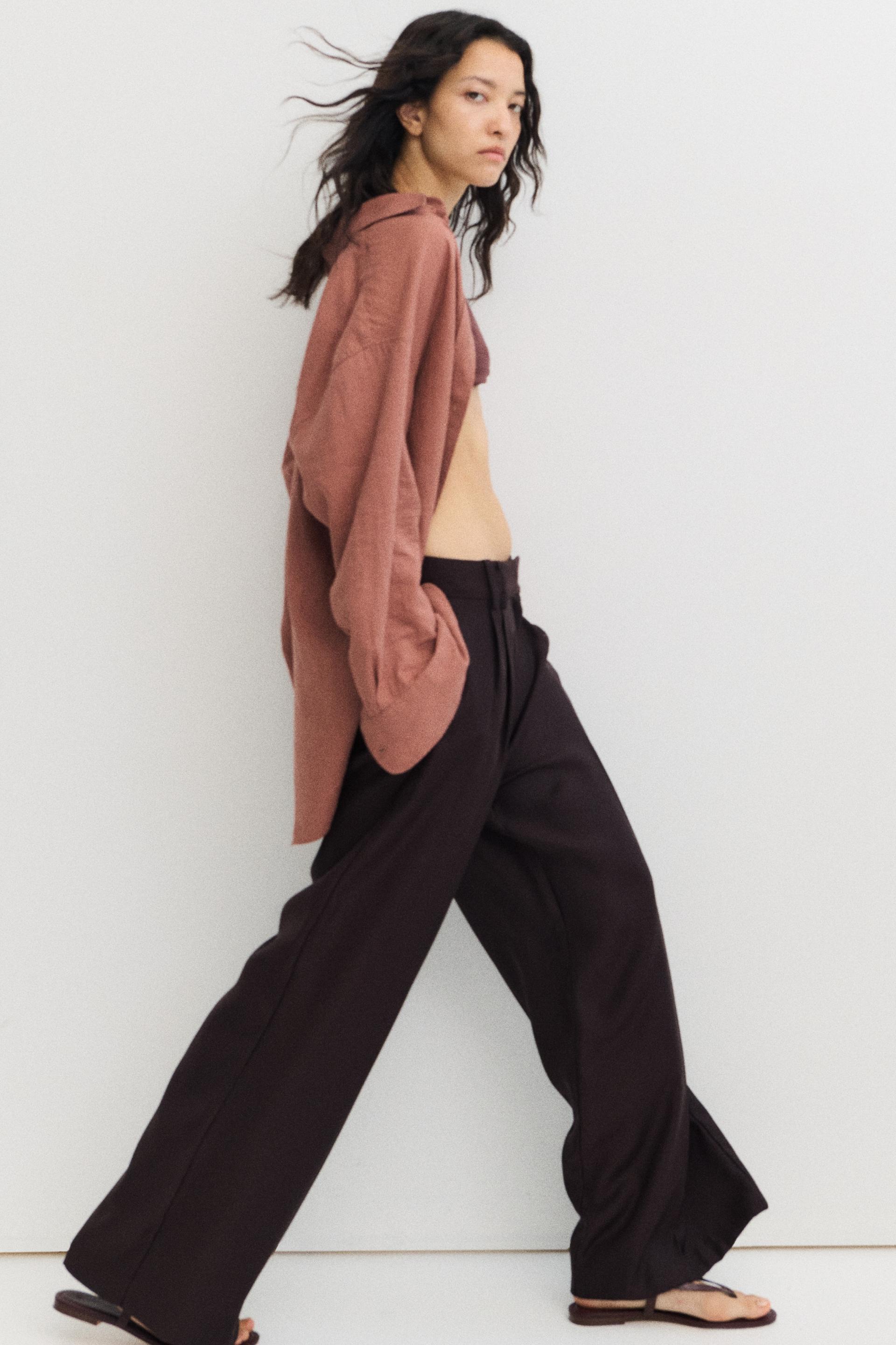 wide-leg dress pants