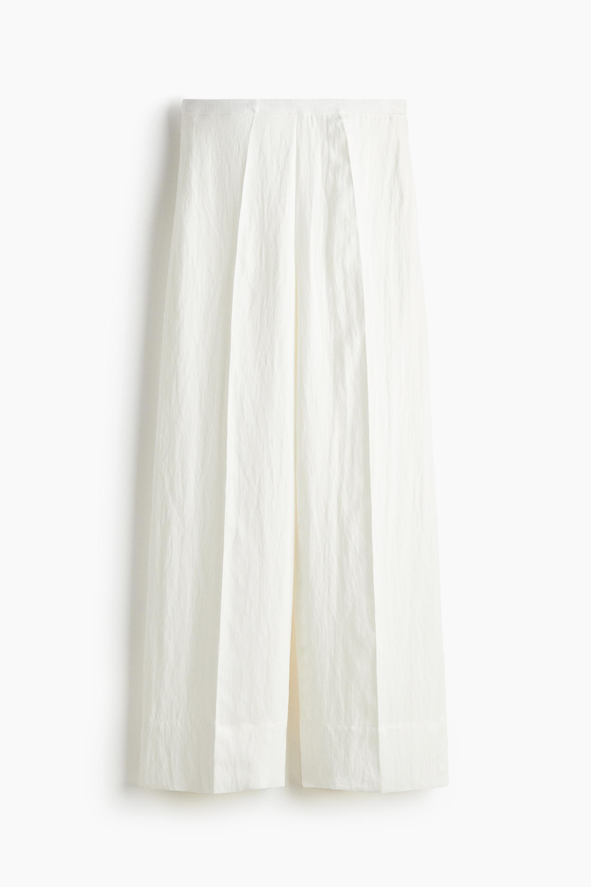 wide-leg twill pants