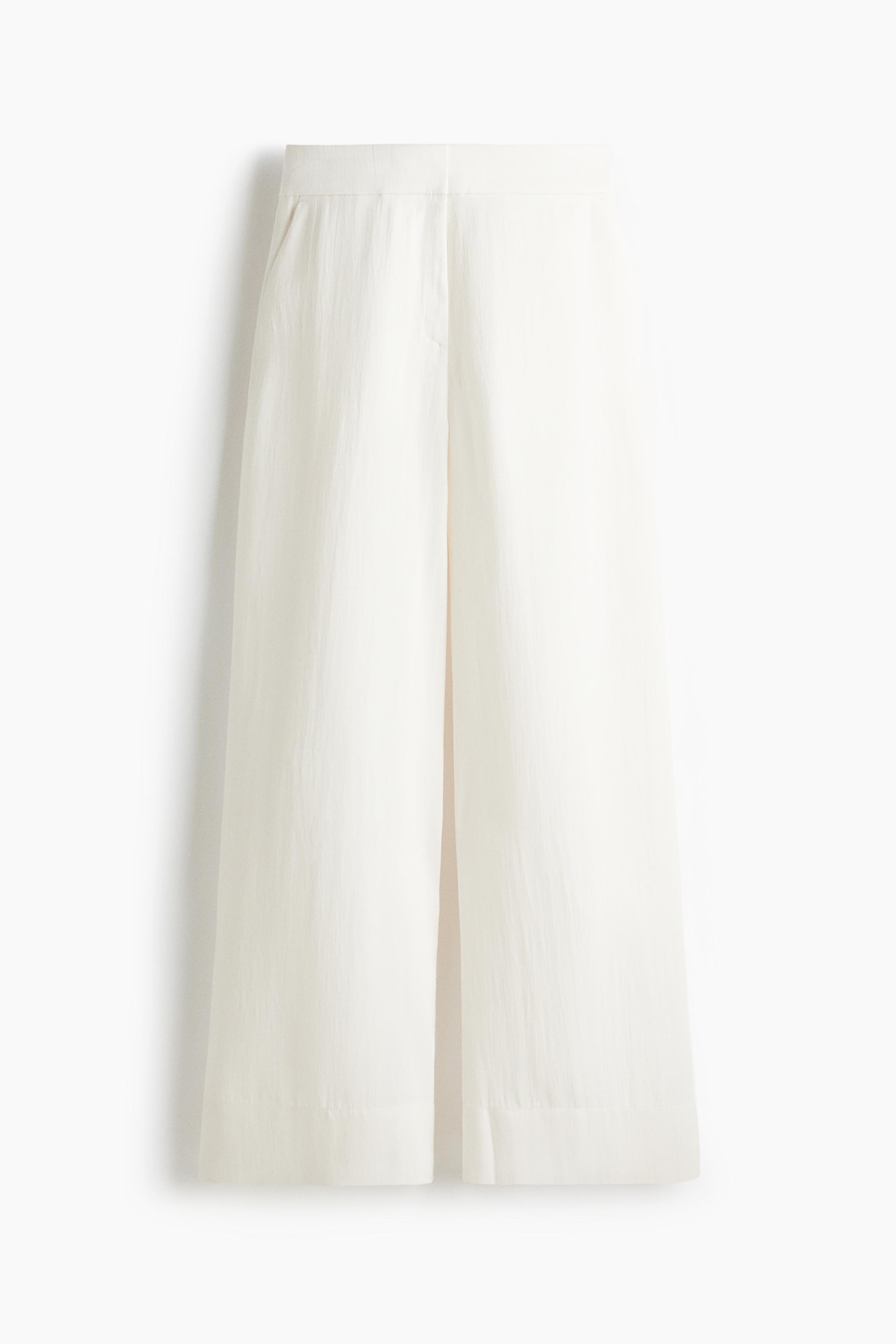 wide-leg twill pants