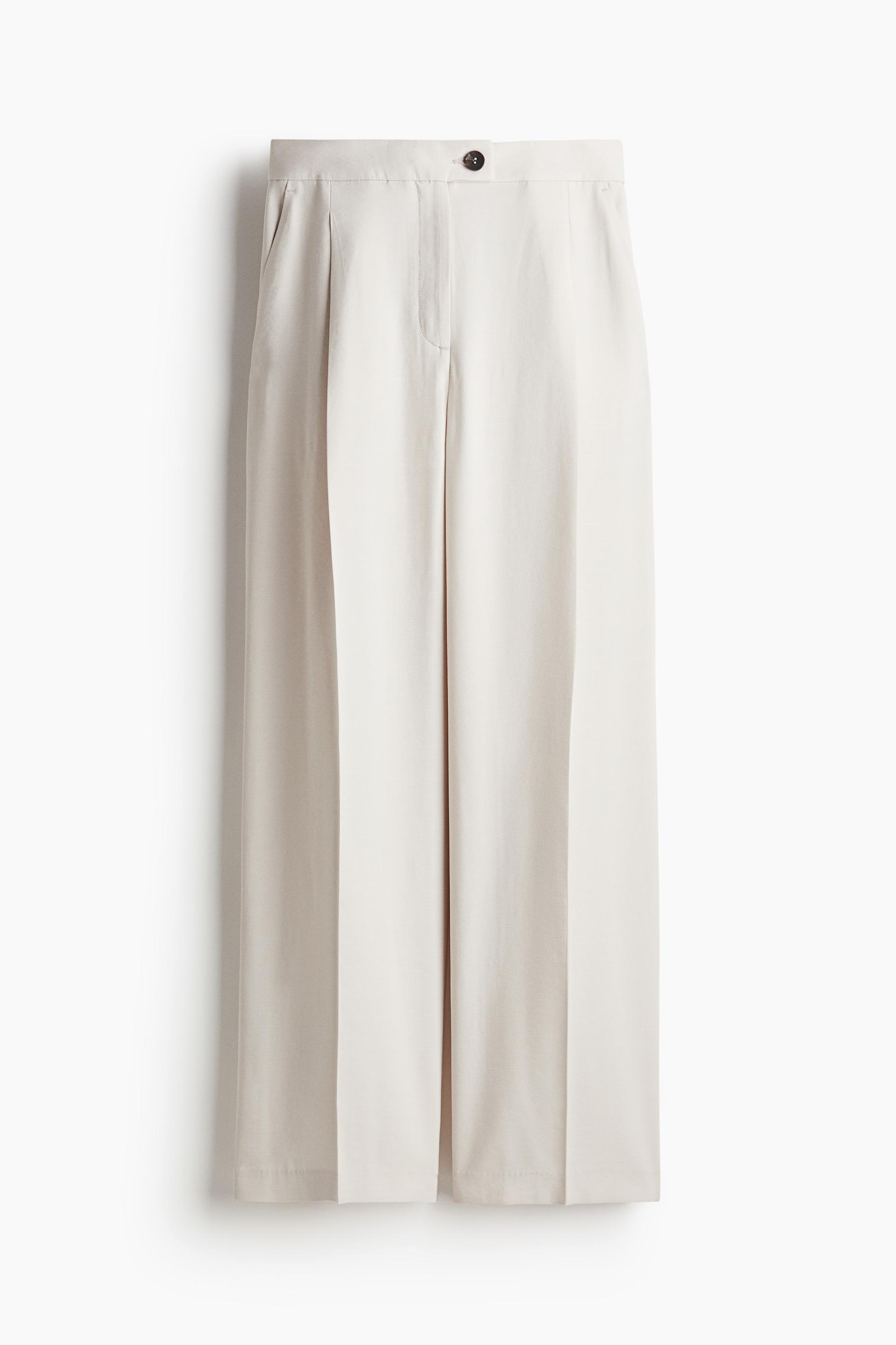 wide-leg twill pants