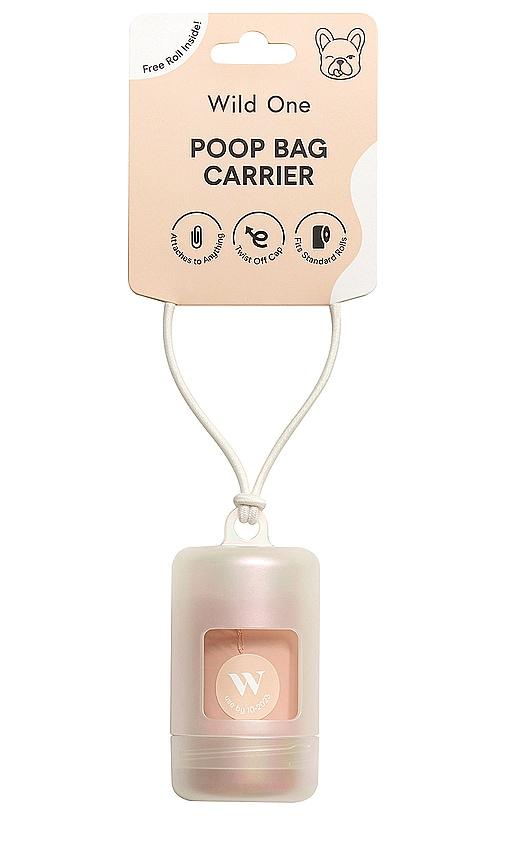 wild one lunar poop bag carrier in ivory.