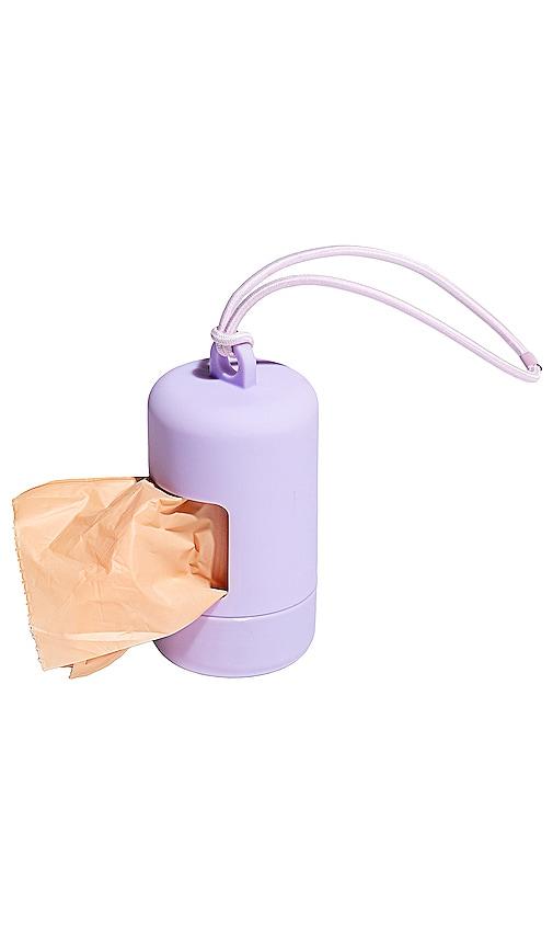 wild one poop bag carrier in lavender.