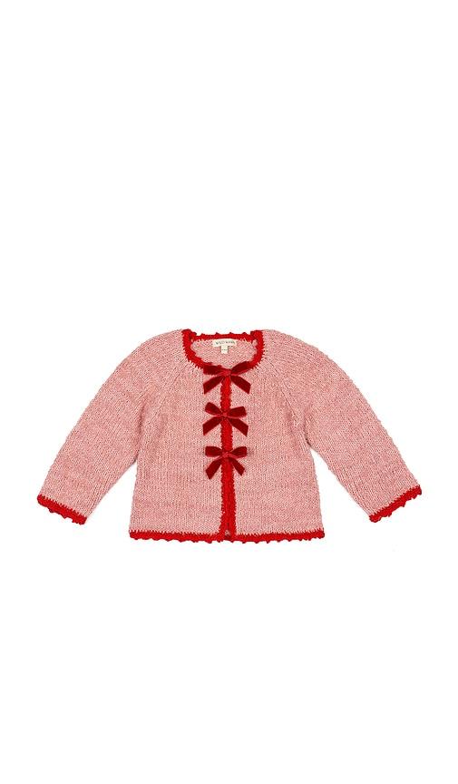 wild wawa velvet bow sweater in pink. - size 3/4 (also in 5/6)
