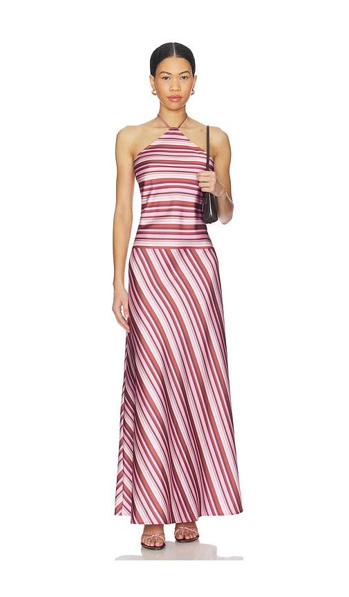 with harper lu halter maxi dress in pink. - size l (also in m, s, xl)