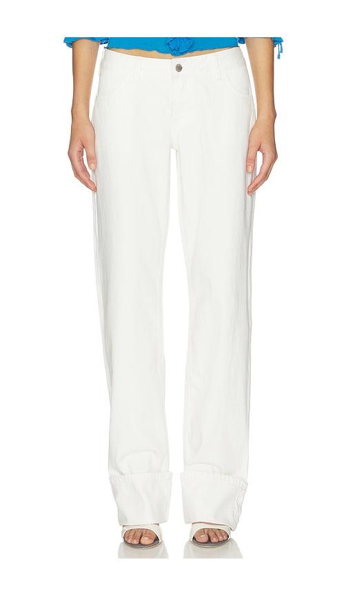 with jean agnes jeans in white. - size l (also in s, xs, m)