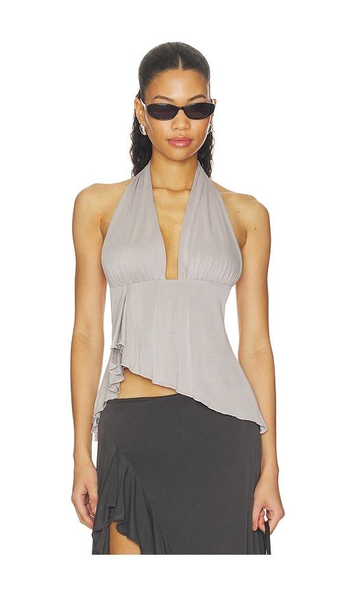 with jean alix top in grey. - size m (also in s)