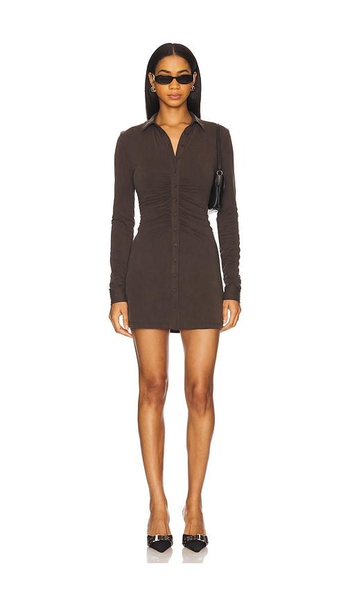 with jean andy dress in chocolate. - size s (also in xs)