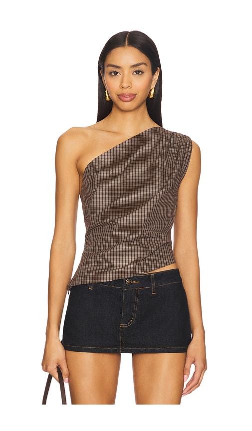 with jean arthur top in check in check. - size l (also in xs, s, m, xl, xxs)