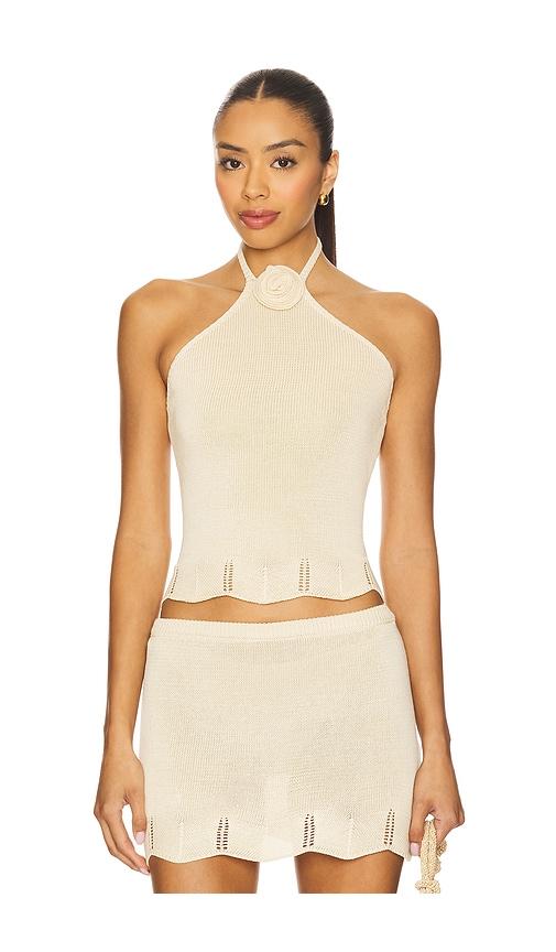 with jean camille top in beige. - size l (also in m, xl)