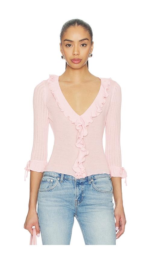with jean emily top in pink. - size l (also in xs, m)