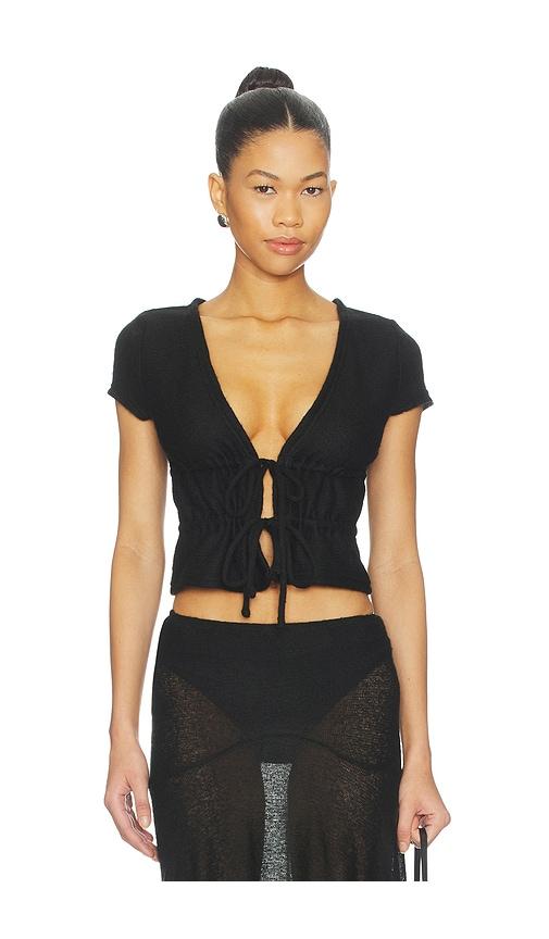 with jean francis top in black. - size l (also in s, xs, m, xl)