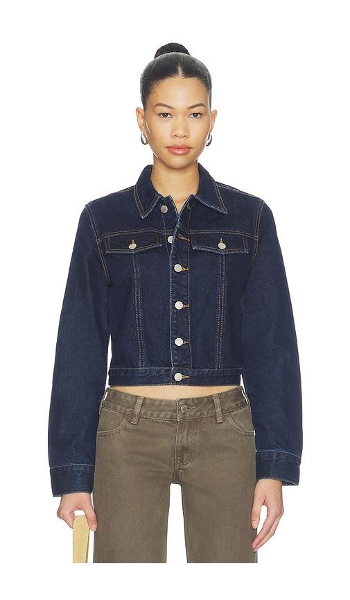 with jean jasper jacket in navy. - size l (also in m, s, xs, xxs)