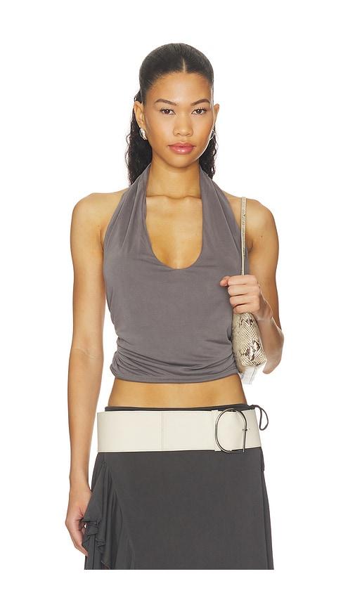 with jean jolene top in grey. - size l (also in m, s, xl, xs)