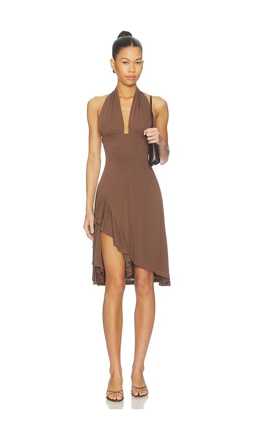 with jean kesha dress in brown. - size l (also in xxs)