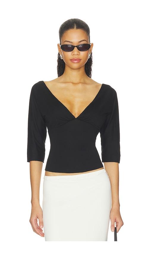 with jean lana top in black. - size m (also in s)