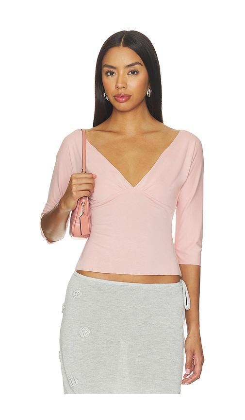 with jean lana top in pink. - size l (also in s, xs, m)