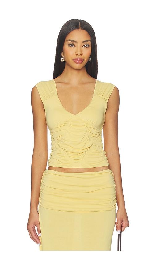with jean lila top in yellow. - size m (also in xs)