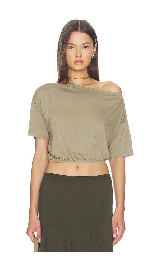 with jean mimi top in olive. - size m (also in xs)