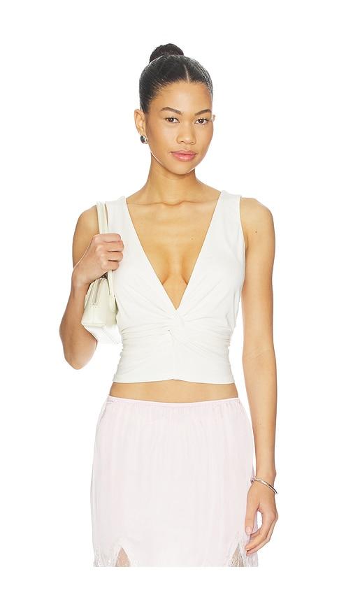 with jean piper top in white. - size l (also in s, m, xl)