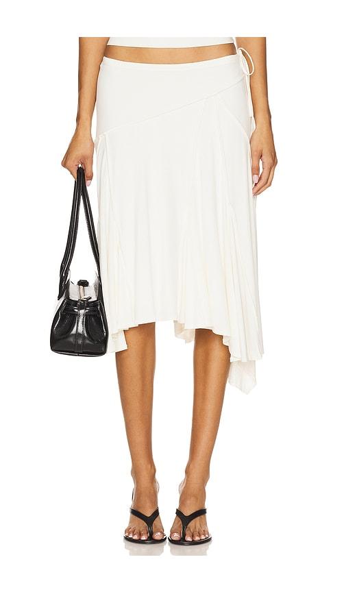 with jean sharni skirt in white. - size l (also in xl, xxs)