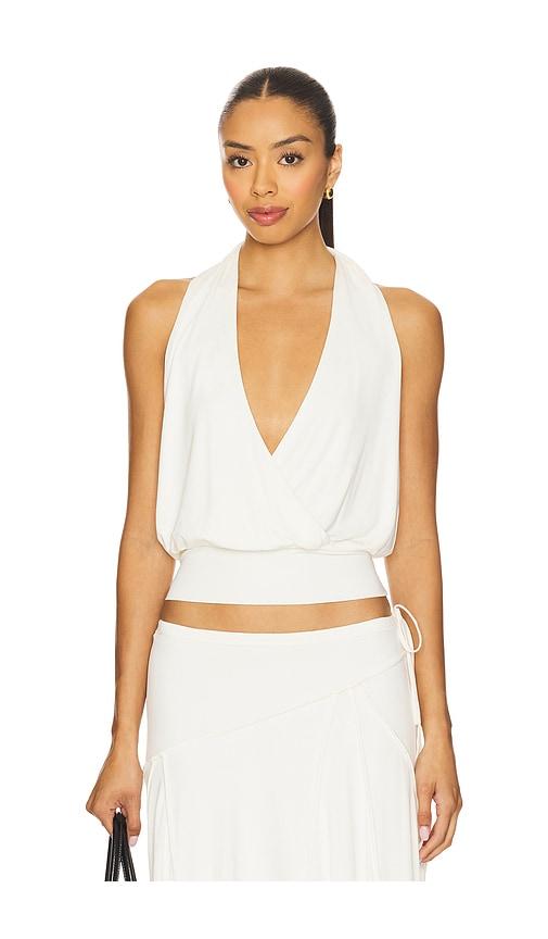 with jean sharni top in white. - size l (also in m, xl)