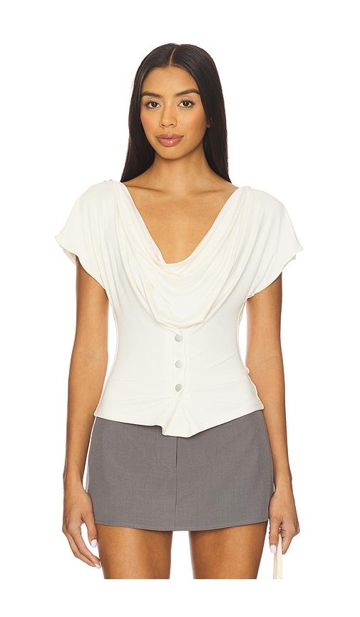 with jean sienna top in white. - size l (also in s)