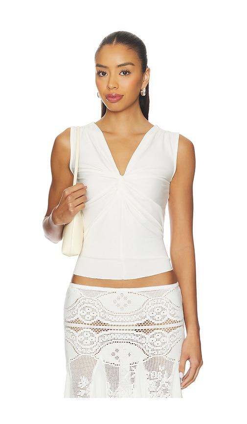 with jean silvie top in white. - size l (also in s, xxs, xs, m, xl)
