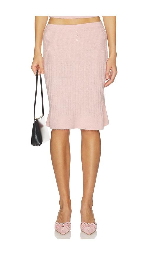 with jean trinity skirt in pink. - size l (also in s, xs, m)