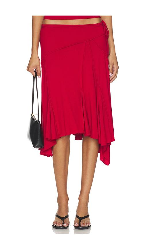 with jean x revolve sharni skirt in red. - size m (also in s, xs)