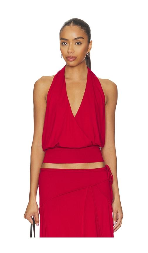 with jean x revolve sharni top in red. - size l (also in s)