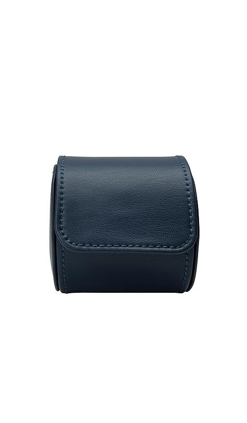 wolf earth single watch roll in blue.