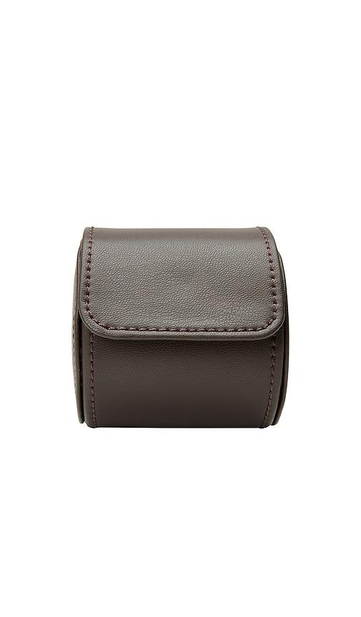 wolf earth single watch roll in brown.