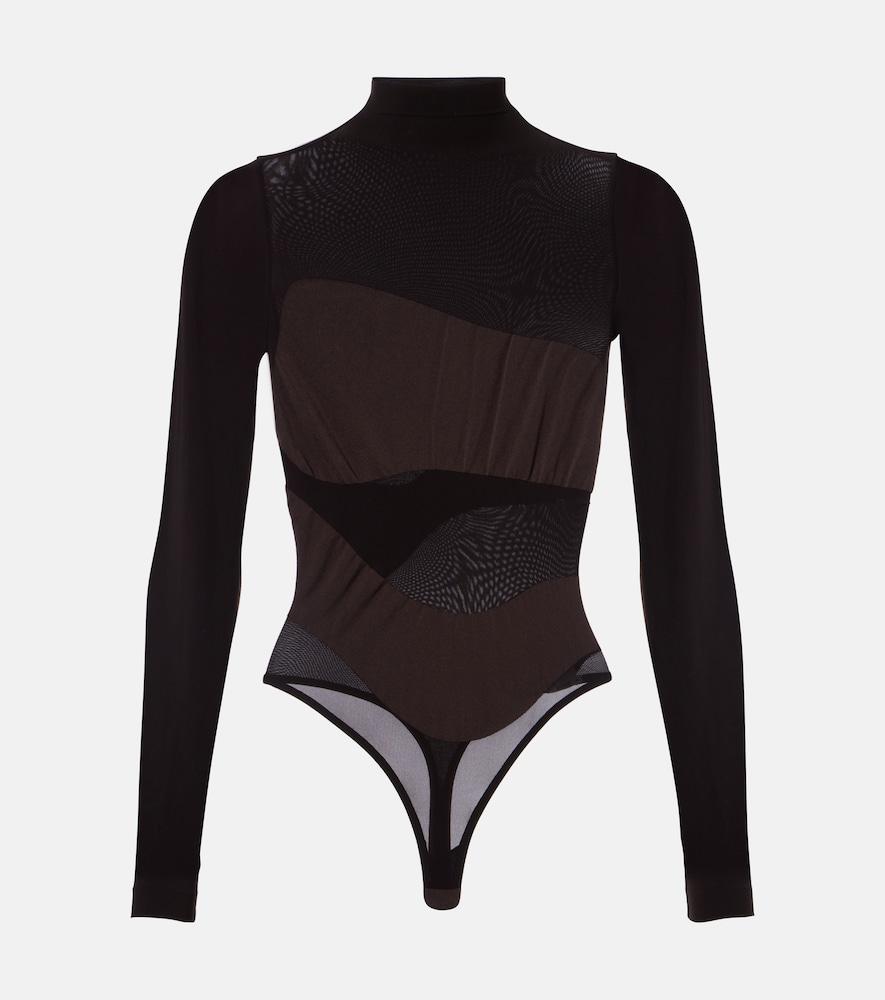 wolford shade semi-sheer bodysuit