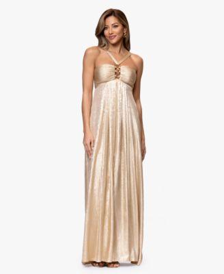 xscape womens halter neck maxi dress