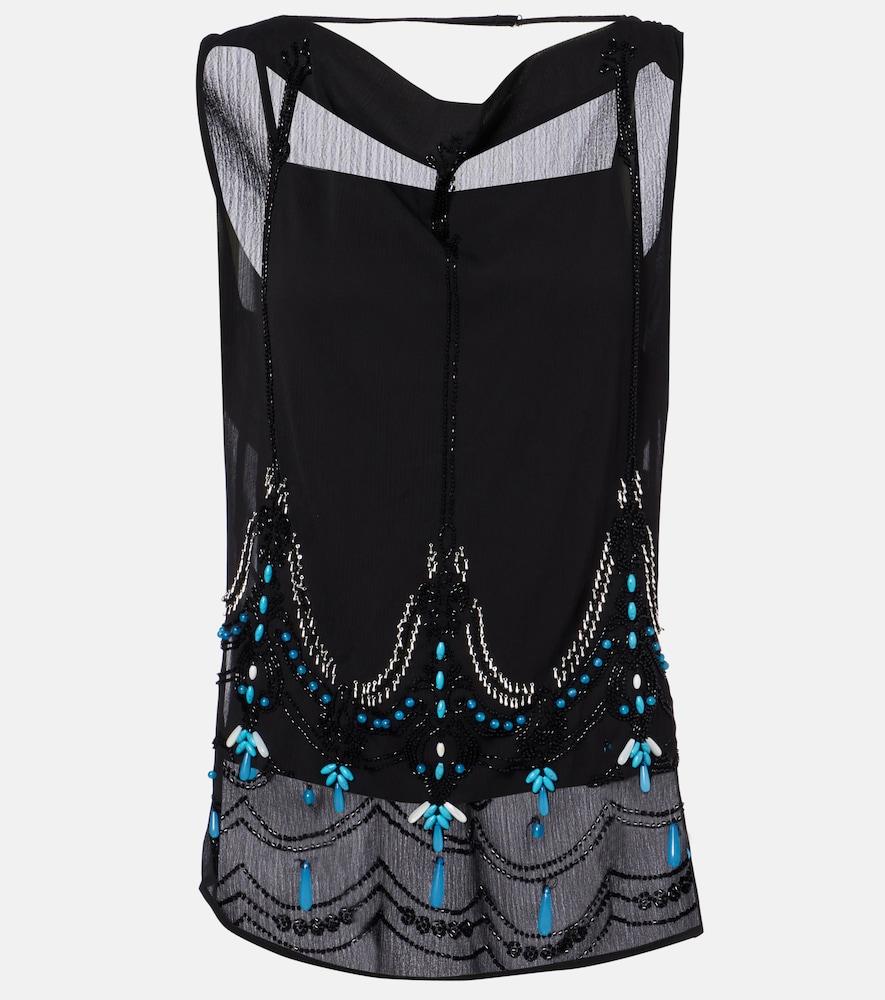 xu zhi beaded jersey top