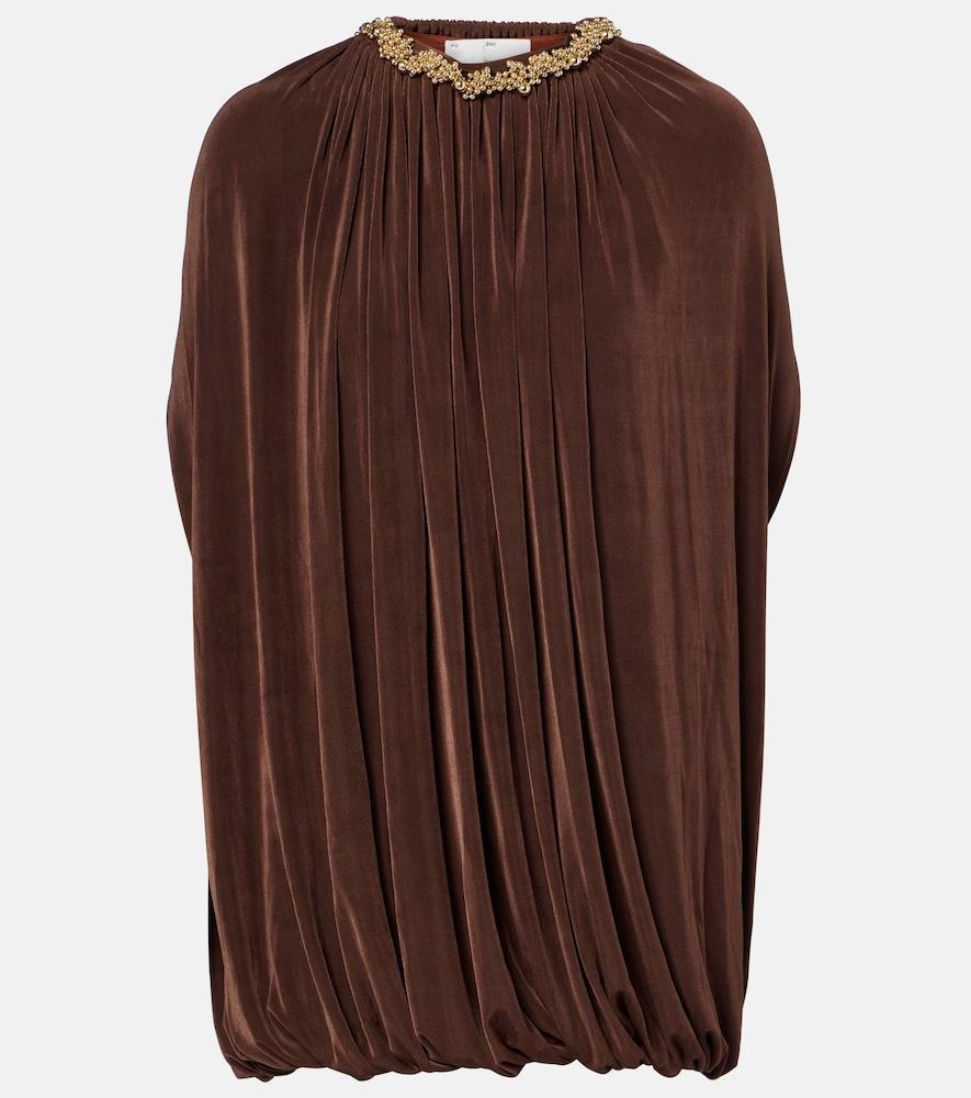 xu zhi embellished draped minidress