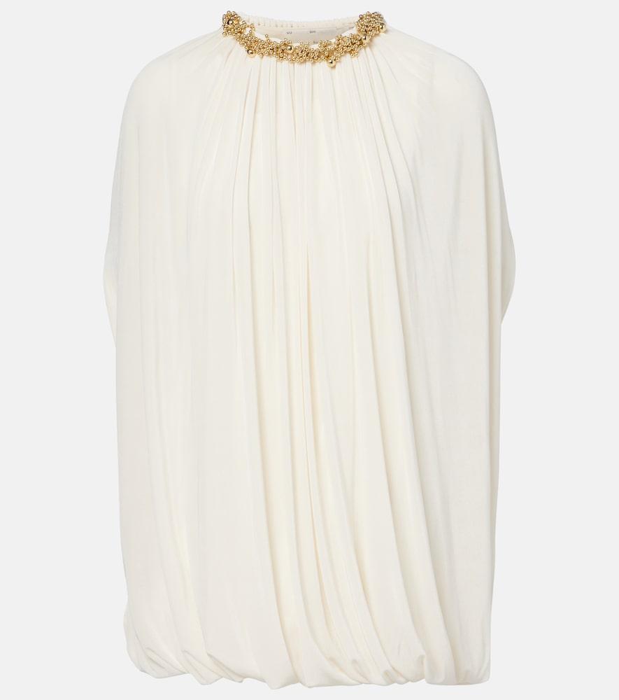 xu zhi embellished draped minidress